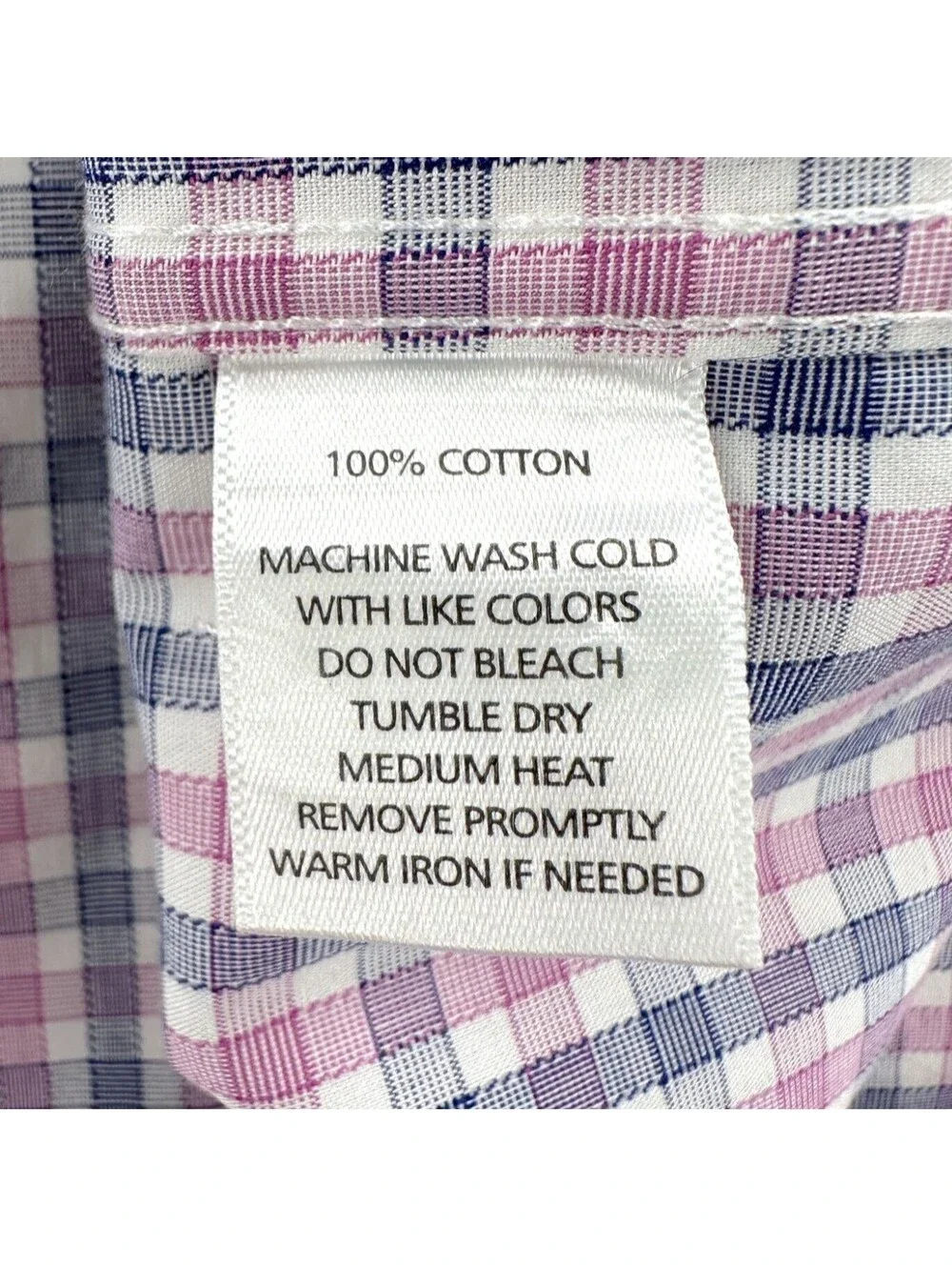 UNTUCKit Pink/Blue Check Slim Fit Wrinkle Free Button Front Shirt XL